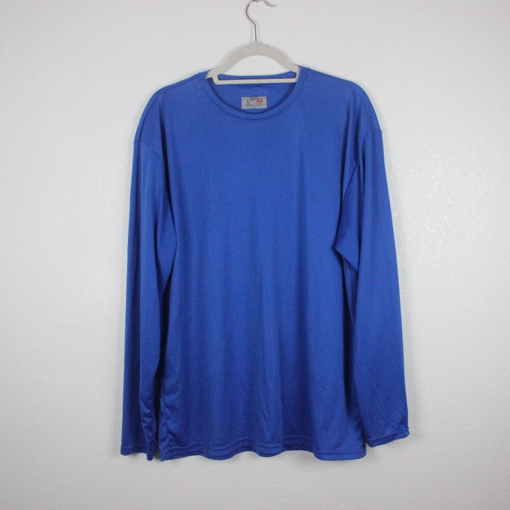 BUNDLE, 2 Tees, Loose, Men's L and XL, Blue [1 A4 and 1 Hanes]